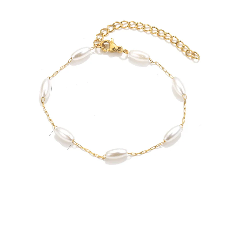 Αλυσίδα με οβάλ πέρλες