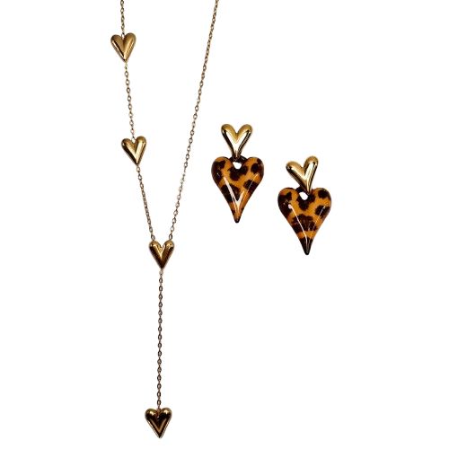 Gold Leopard Heart