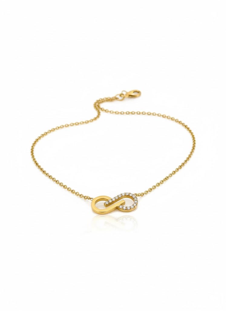 Μενταγιόν άπειρο με ζιρκόν